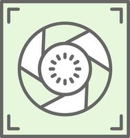 Aperture Fillay Icon Design vector