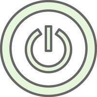 Power Button Fillay Icon Design vector