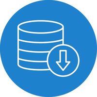 Database Download Multi Color Circle Icon vector