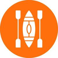 Canoe Multi Color Circle Icon vector