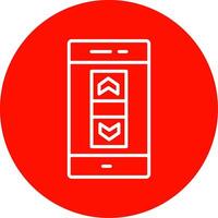 Scroll Bar Multi Color Circle Icon vector