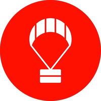 Paragliding Multi Color Circle Icon vector