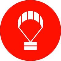 Paragliding Multi Color Circle Icon vector