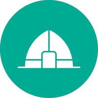 Tent Multi Color Circle Icon vector
