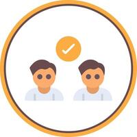 Deal Flat Circle Icon vector