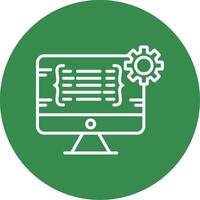 Programming Multi Color Circle Icon vector