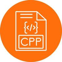 Cpp Multi Color Circle Icon vector