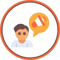 Promotion Flat Circle Icon vector