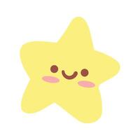 Cute star illustration on white background vector