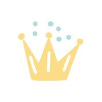 Hand draw crown illustration on white background vector