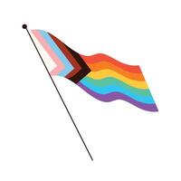 Rainbow flag illustration element on a white background vector