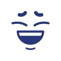 Cute happy face emoticon in doodle style on white background vector