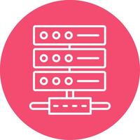 Server Multi Color Circle Icon vector