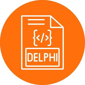 Delphi Multi Color Circle Icon vector