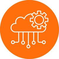 Cloud Computing Multi Color Circle Icon vector