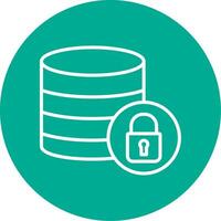 secure Database Multi Color Circle Icon vector