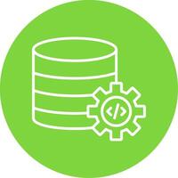 Database Multi Color Circle Icon vector