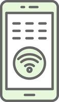 Wifi Fillay Icon Design vector