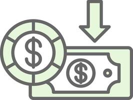 Dollar Fillay Icon Design vector