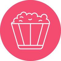 Popcorn Multi Color Circle Icon vector