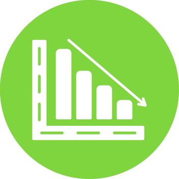 Bar Chart Multi Color Circle Icon vector