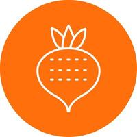 Turnip Multi Color Circle Icon vector