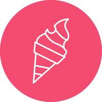 Ice Cream Multi Color Circle Icon vector