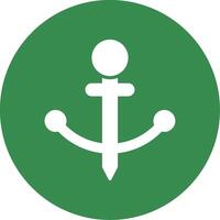 Anchor Multi Color Circle Icon vector