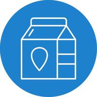 Leche multi color circulo icono vector