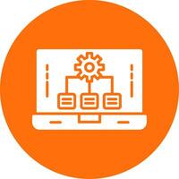 Laptop Multi Color Circle Icon vector