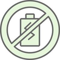 No Battery Fillay Icon Design vector