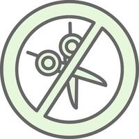 No Scissors Fillay Icon Design vector