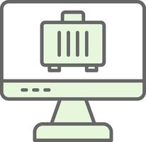 computadora relleno icono diseño vector