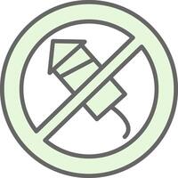 No Firework Fillay Icon Design vector