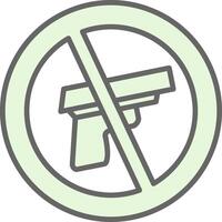 No Gun Fillay Icon Design vector