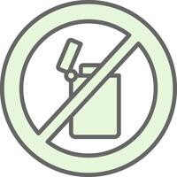 No Lighter Fillay Icon Design vector