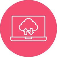 Cloud Computing Multi Color Circle Icon vector