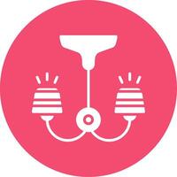 Lamp Multi Color Circle Icon vector