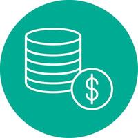 Coins Multi Color Circle Icon vector