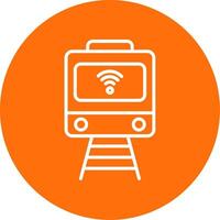 Train Multi Color Circle Icon vector