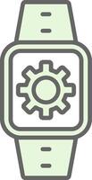 Settings Fillay Icon Design vector
