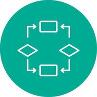 Algorithm Multi Color Circle Icon vector