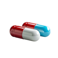 3d pills drug on isolated transparent background png