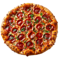 pepperoni Pizza sur isolé transparent Contexte png