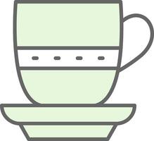 Tea Cup Fillay Icon Design vector