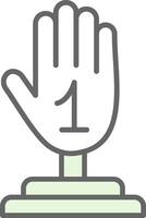 mano relleno icono diseño vector