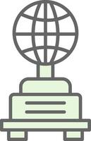 Globe Fillay Icon Design vector