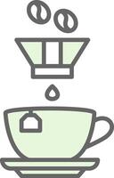 Coffee Filter Fillay Icon Design vector