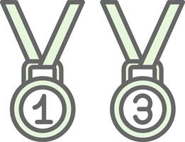 Medals Fillay Icon Design vector