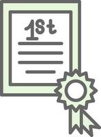 Certificate Fillay Icon Design vector